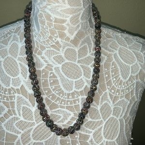 African Multi-Color Glass Beaded Necklace